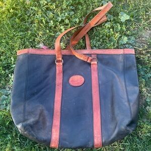 Eddie Bauer Black and Brown Shoulder Bag